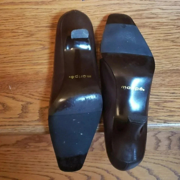 Maripe' 8M  Retro brown/tan‎ leather 2.5" heels - Picture 7 of 8